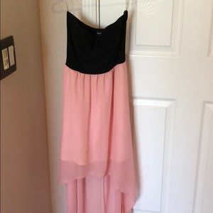 Strapless high low dress